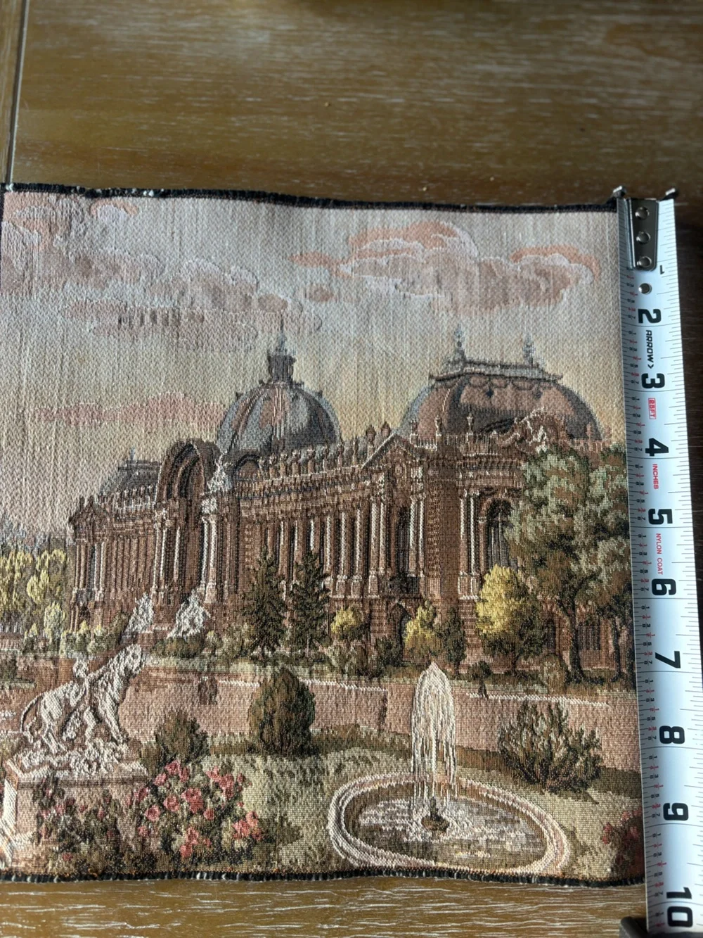 Vintage French Architectural Tapestry